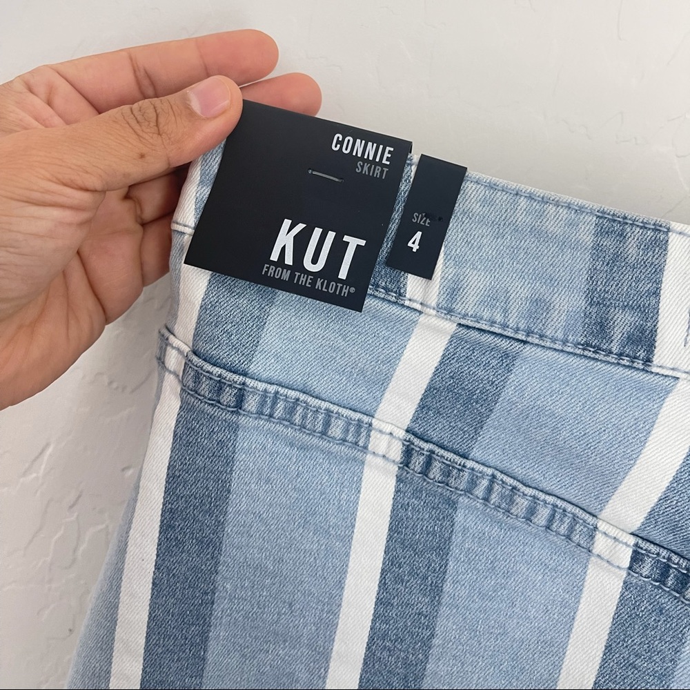 Kut From The Kloth Connie Asymmetrical Denim Skirt - Picture 6 of 6